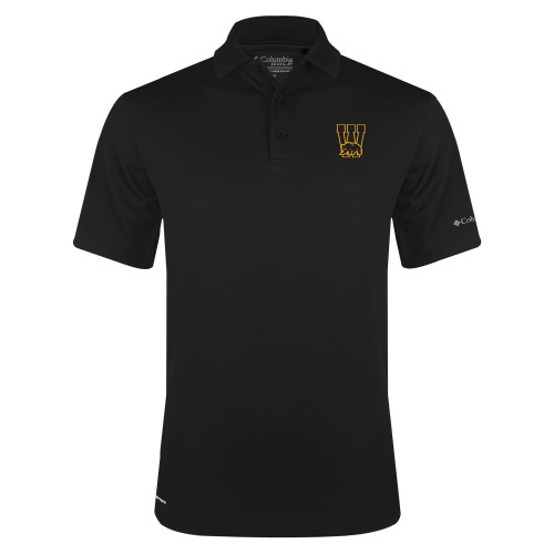  Columbia Black Omni Wick Drive Polo - W Logo with Bear