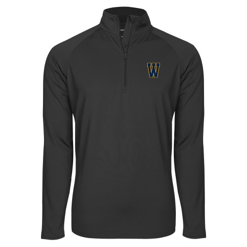  Sport Tek Charcoal Sport Wick Stretch 1/2 Zip Pullover - W Logo
