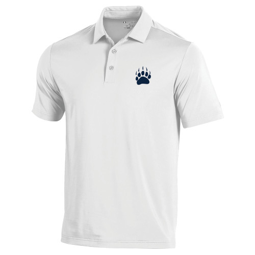  Under Armour White Performance Polo - Bear Paw