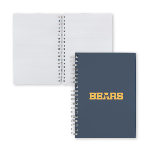  Clear 7 x 10 Spiral Journal Notebook - Bears Logo