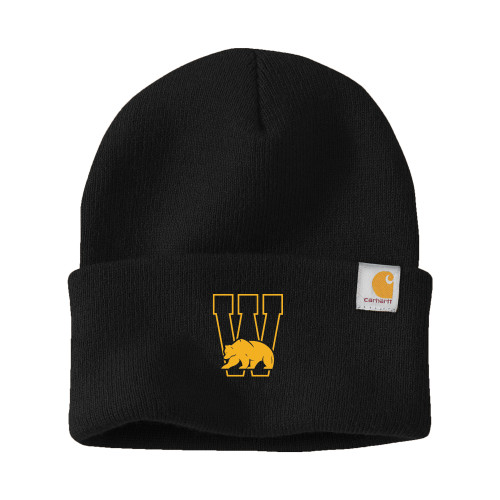 Warren High School Carhartt Black Knit Beanie w/Cuff