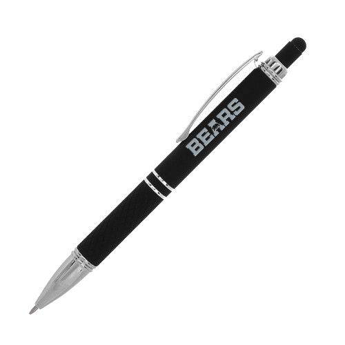  Quilted Black Stylus Pen - Bears Logo Engraved
