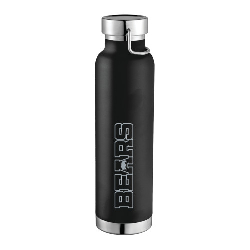  Thor Copper Vacuum Insulated Black Bottle 22oz - Bears Logo Engraved