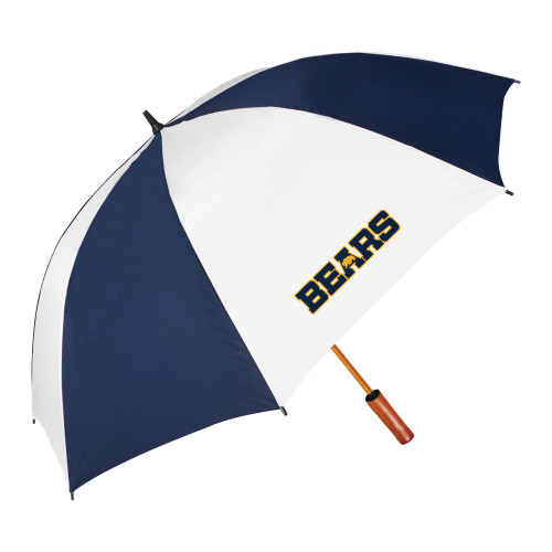  64 Inch Navy/White Umbrella - Bears Logo