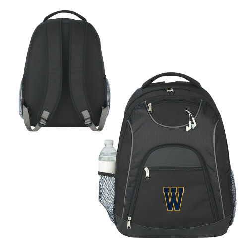  The Ultimate Black Computer Backpack - W Logo