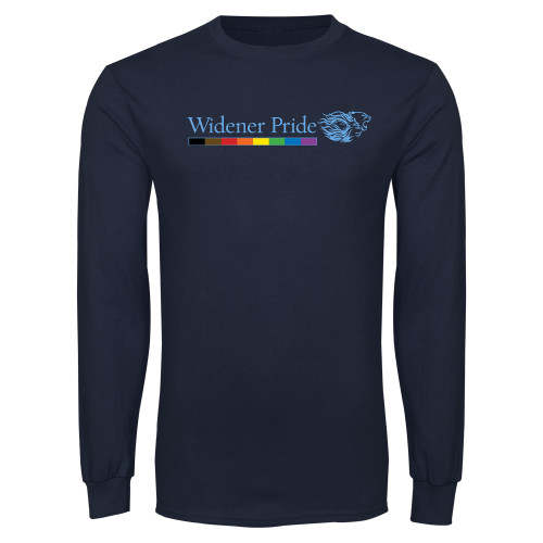  Navy Long Sleeve T-Shirt - Widener Pride - Bar