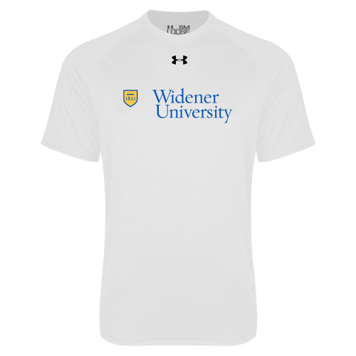  Under Armour White Tech Tee - Primary Mark with Shield