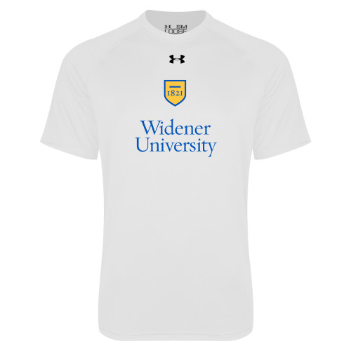  Under Armour White Tech Tee - Stacked University Mark
