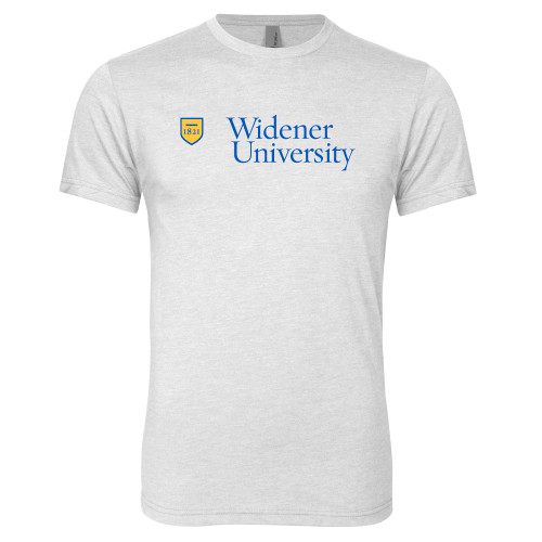  Next Level Heather White Triblend Tee - Primary Mark with Shield