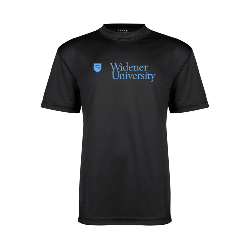  Youth Performance Black Tee - Primary Mark with Shield