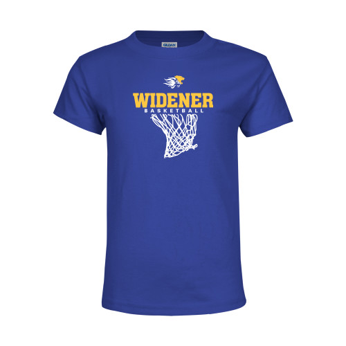  Youth Royal T Shirt - Basketball Net Design