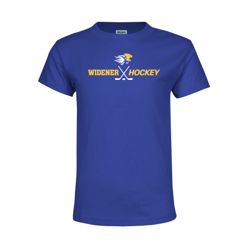  Youth Royal T Shirt - Hockey Design