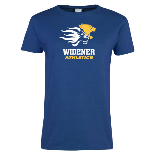  Womens Royal Short Sleeve Tee - Widener Athletics Distressed