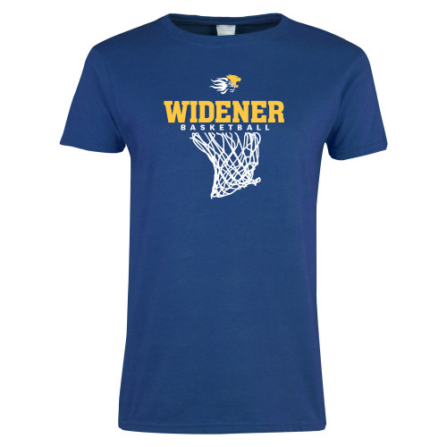  Womens Royal Short Sleeve Tee - Basketball Net Design