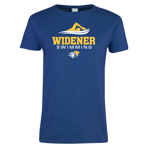  Womens Royal Short Sleeve Tee - Swimming Design