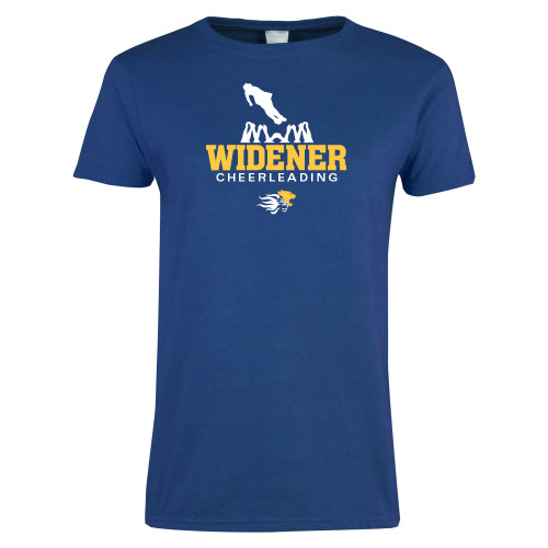  Womens Royal Short Sleeve Tee - Cheerleading Design