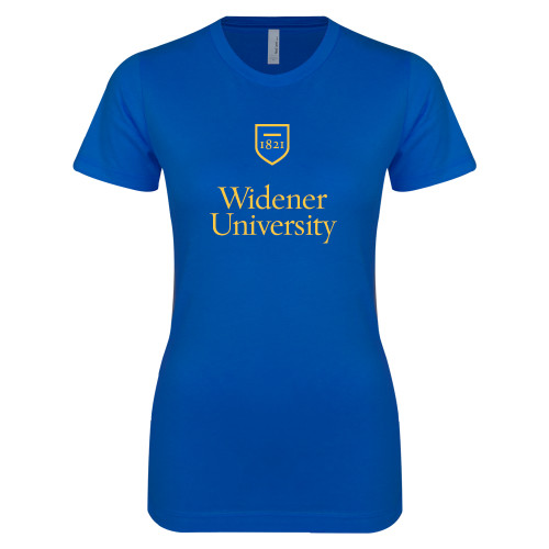  Next Level Womens Royal Boyfriend Tee - Stacked University Mark