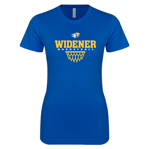  Next Level Womens Royal Boyfriend Tee - Basketball Design