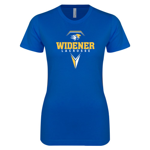 Next Level Womens Royal Boyfriend Tee - Lacrosse Design