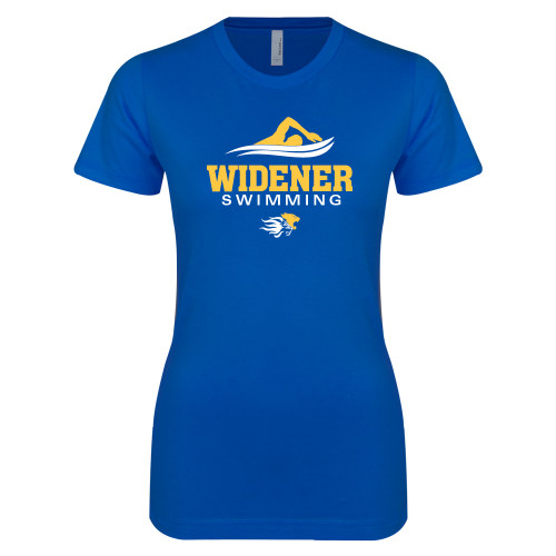  Next Level Womens Royal Boyfriend Tee - Swimming Design