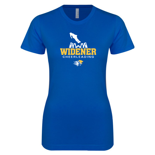  Next Level Womens Royal Boyfriend Tee - Cheerleading Design