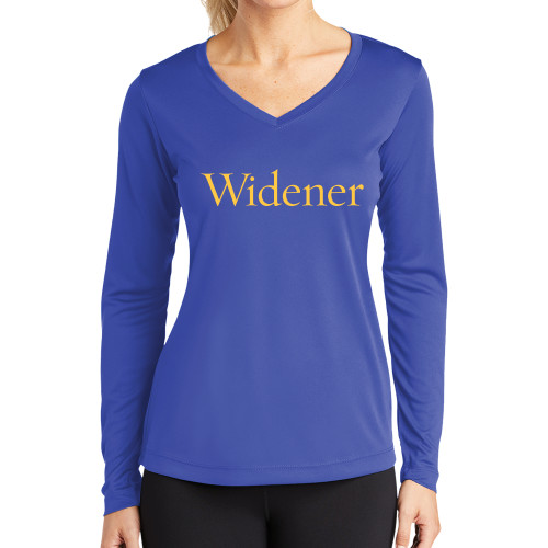  Womens Royal Performance Long Sleeve V Neck Shirt - Widener