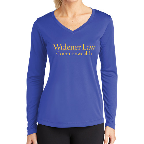  Womens Royal Performance Long Sleeve V Neck Shirt - Commonwealth