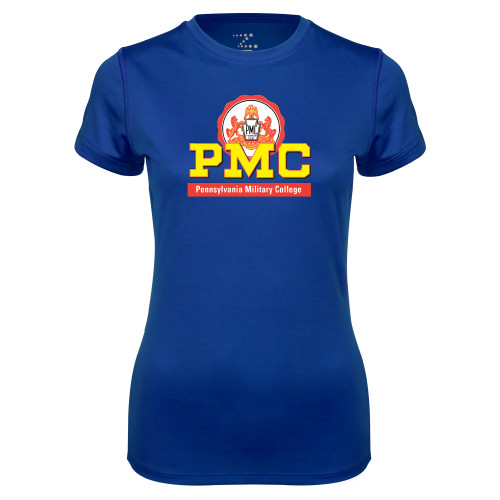  Womens Royal Performance Tee - PMC Stacked