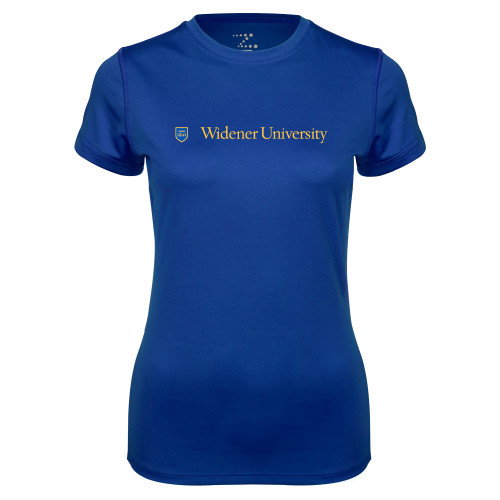  Womens Royal Performance Tee - Primary Mark with Shield Flat