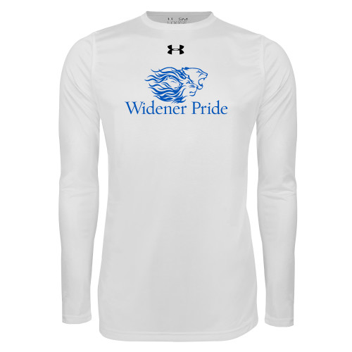  Under Armour White Long Sleeve Tech Tee - Widener Pride