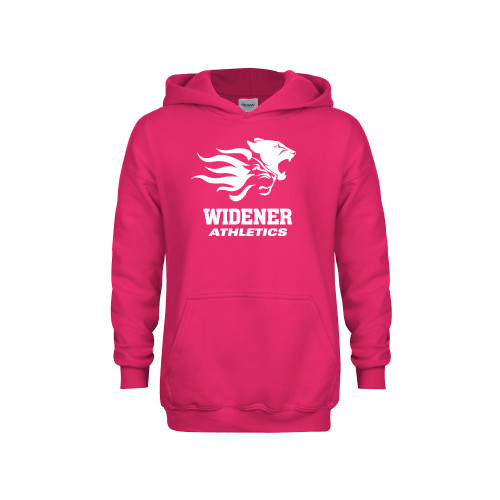 Youth Hot Pink Fleece Hoodie - Widener Athletics