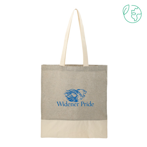  Split Recycled Grey Cotton Twill Convention Tote - Widener Pride