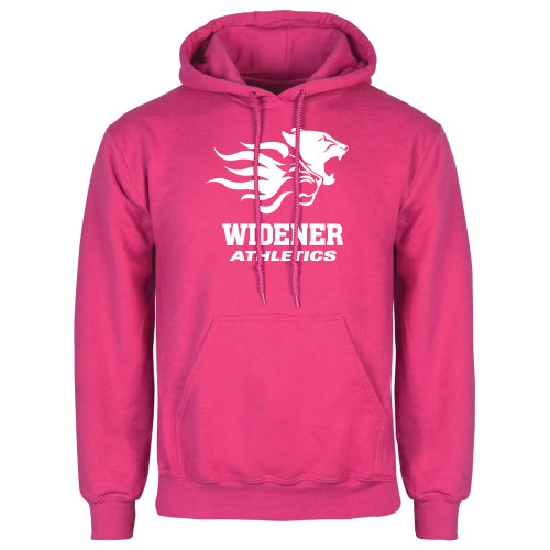  Womens Fuchsia Fleece Hoodie - Widener Athletics