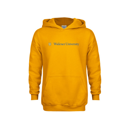  Youth Gold Fleece Hoodie - Primary Mark with Shield Flat