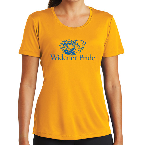  Womens Gold Performance Short Sleeve Tee - Widener Pride