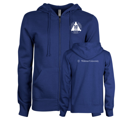  ENZA Womens Royal Fleece Full Zip Hoodie - Wolfgram 50th