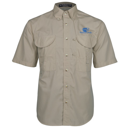 Khaki Fishing Shirt Performance Short Sleeve - Widener Pride
