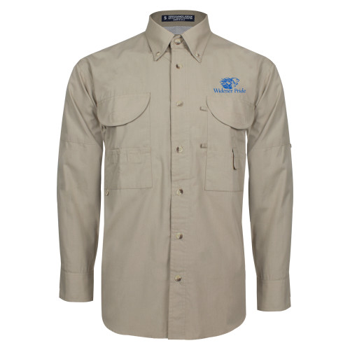 Khaki Fishing Shirt Performance Long Sleeve - Widener Pride