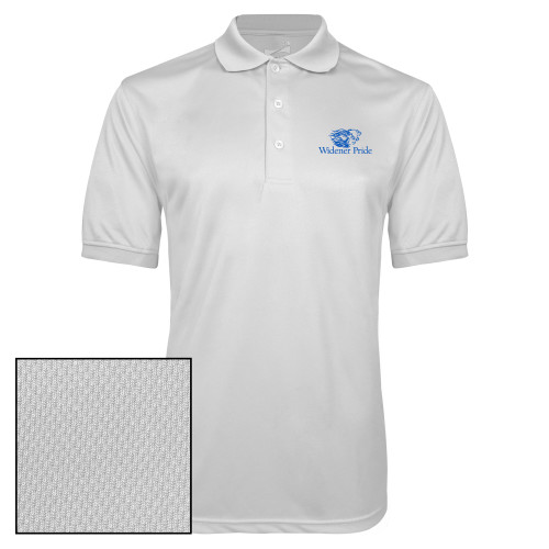  White Dry Mesh Polo - Widener Pride