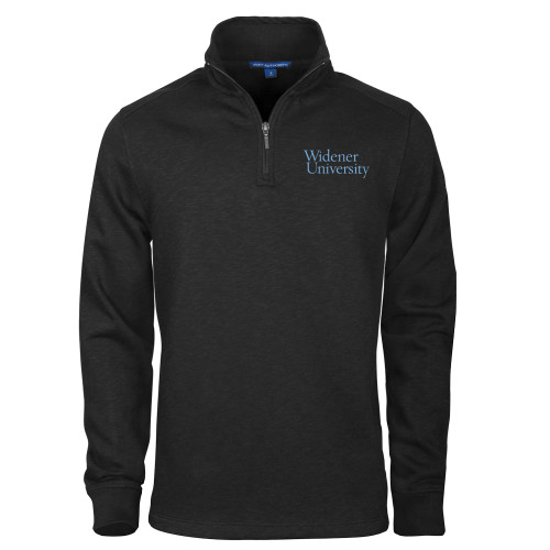  Black Slub Fleece 1/4 Zip Pullover - Primary Mark