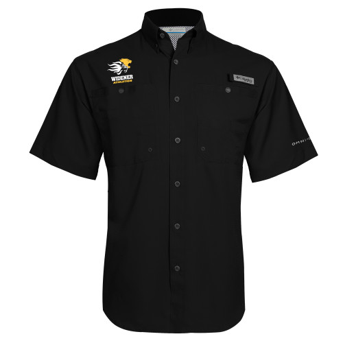  Columbia Black Tamiami Performance Short Sleeve Shirt - Widener Athletics