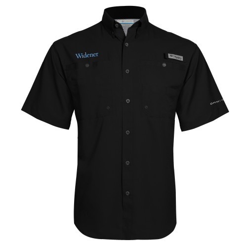  Columbia Black Tamiami Performance Short Sleeve Shirt - Widener