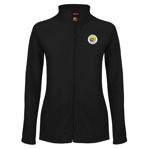  Womens Black Fleece Full Zip Jacket - Donor Club