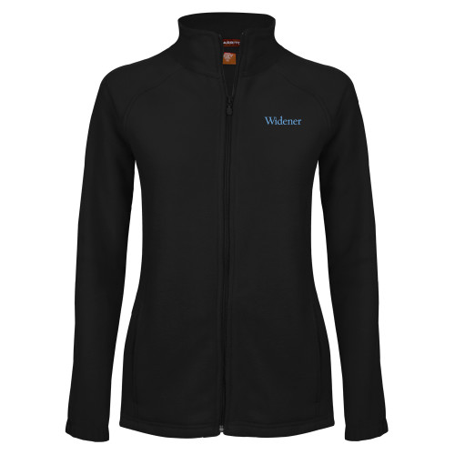  Womens Black Fleece Full Zip Jacket - Widener
