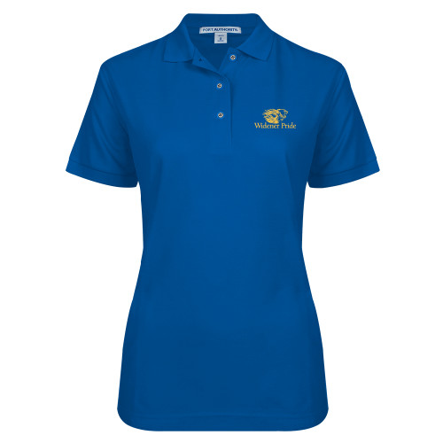  Womens Silk Touch Royal Pique Polo - Widener Pride