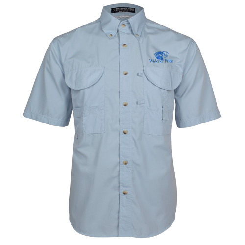  Light Blue Fishing Shirt Performance Short Sleeve  - Widener Pride