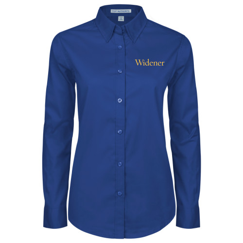  Womens Royal Twill Button Down Long Sleeve  - Widener