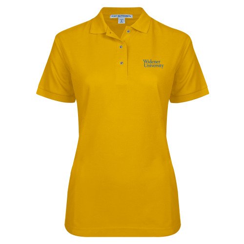  Womens Silk Touch Gold Pique Polo - Primary Mark