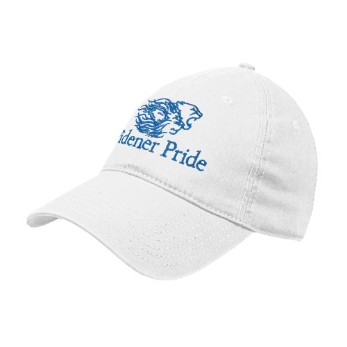  White Unstructured Adjustable Low Profile Hat - Widener Pride
