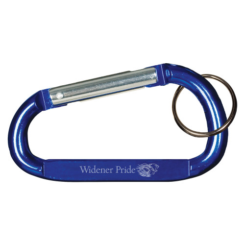  Blue Carabiner with Split Ring - Widener Pride Flat  Engraved